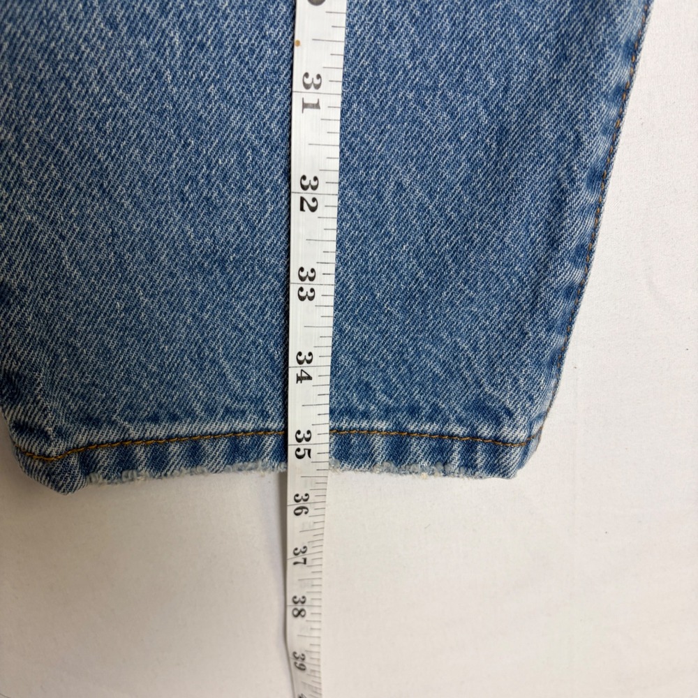 Levis 501 Original Cropped Jeans Womens 27 Medium Wash Blue Button Fly - Picture 2 of 11